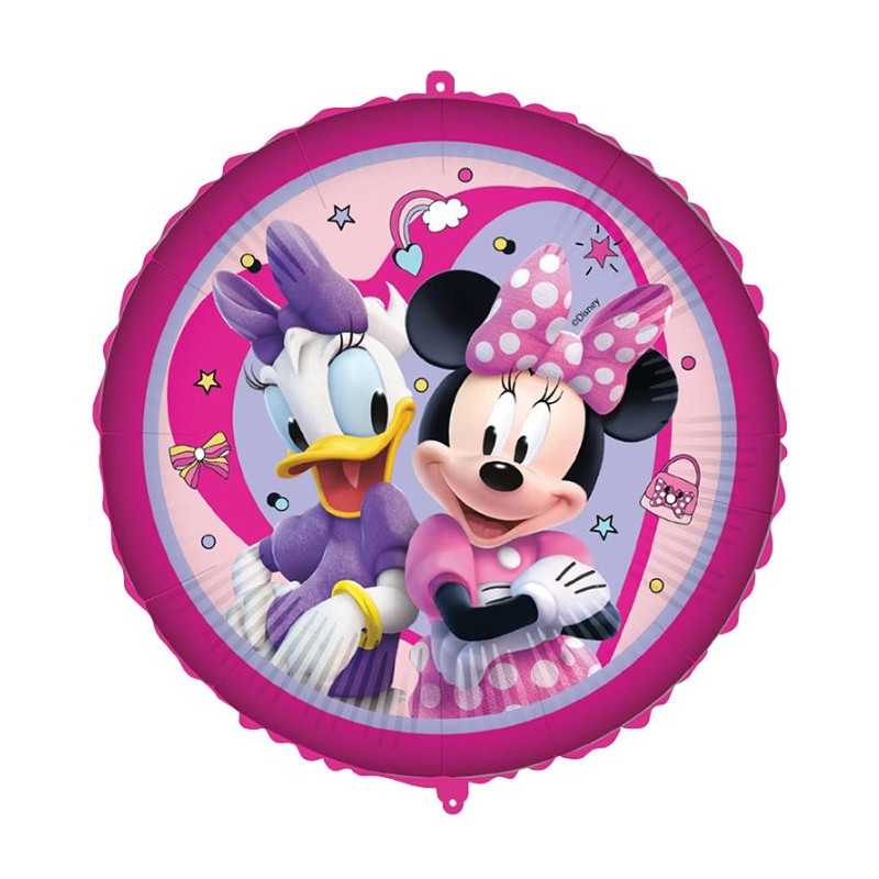 Pallone mylar PAPERINA e MINNIE - Fuxia - 46 cm - gonfiabile ad elio o ad aria