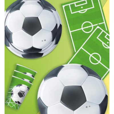 Kit Festa CALCIO football- addobbo tavolo piatti, bicchieri e tovaglioli