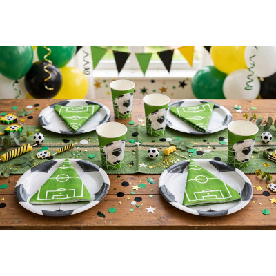 Kit Festa CALCIO football- addobbo tavolo piatti, bicchieri e tovaglioli