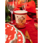 Kit coordinato tavola festa THUN teddy friend NATALE - piatti bicchieri tovaglioli