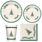 Coordinato tavola Natale GREEN CHRISTMAS piatti bicchieri tovaglioli