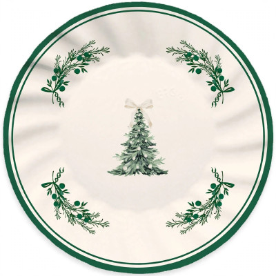 Coordinato tavola Natale GREEN CHRISTMAS piatti bicchieri tovaglioli