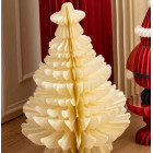 1 Albero di NataleAvorio in Carta nido d'ape stile Barocco con stella, Altezza 40 - addobbo tavolo, casa