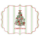 4 Tovaglietta Sottopiatti 43x33cm NATALE CHRISTMAS BOW TREES in cartoncino monouso