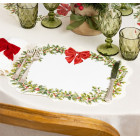 4 Tovaglietta Sottopiatti 43x33cm NATALE CHRISTMAS GARLAND in cartoncino monouso