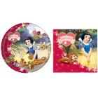 Coordinato tavola festa Biancaneve Disney Piatti Ø 23 cm e Tovaglioli