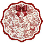 Coordinato tavola Natale RED CHINOISERIE piatti bicchieri tovaglioli 34 pezzi