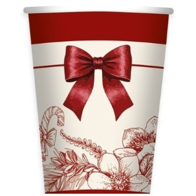 Coordinato tavola Natale RED CHINOISERIE piatti bicchieri tovaglioli 34 pezzi